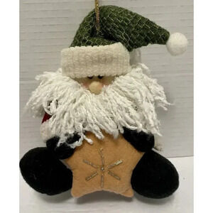 Santa Claus Holding Star Plush Christmas Shelf Sitter 6.5"‎
